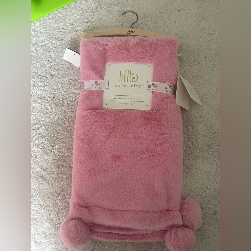 Little Celebrity Pink Baby Blanket Plush